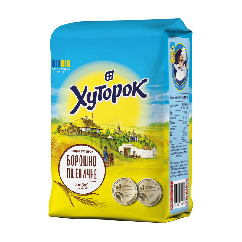 Борошно пшеничне вищого ґатунку ТМ "Хуторок" 5 кг